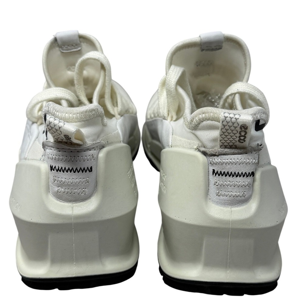 ECCO Biom 2.0 White Leather Textile Sneakers Womens 8-8.5 80065352587 Low Top - Picture 8 of 9